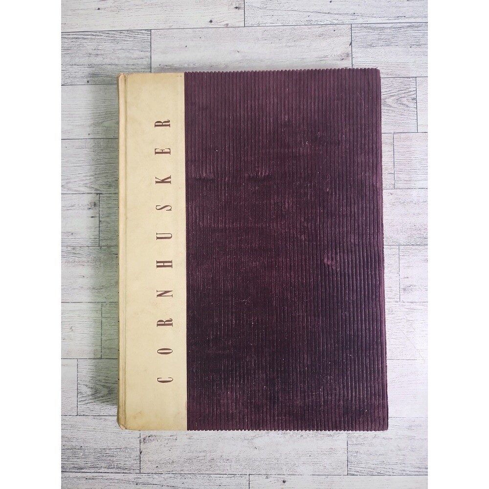 1942 Cornhusker University of Nebraska Yearbook Vol 36 Vintage Lincoln Corduroy